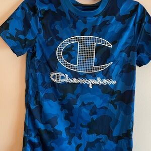 Champion Kids Short Sleeve Blue Camo Tee
